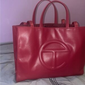 Oxblood Red Medium Telfar shopping bag